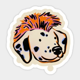 Dalmatian Dog Mohawk Sticker